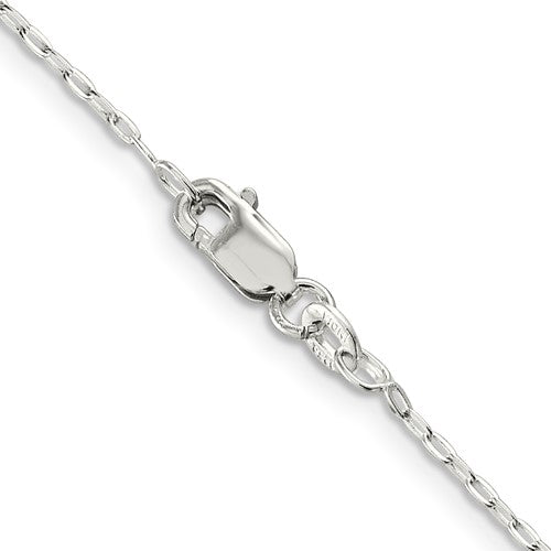 Sterling Silver Flat Oval Cable Link Chain 1.4 mm