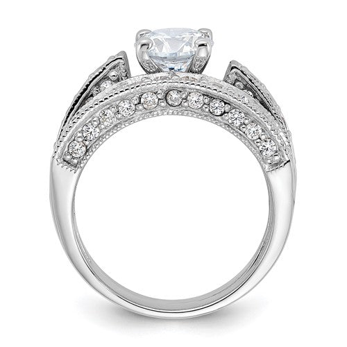 Sterling Silver 2-Piece CZ Wedding Ring Set