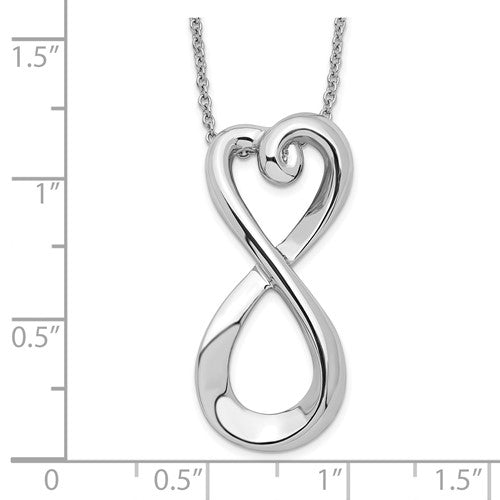 Sterling Silver Infinity Heart Pendant