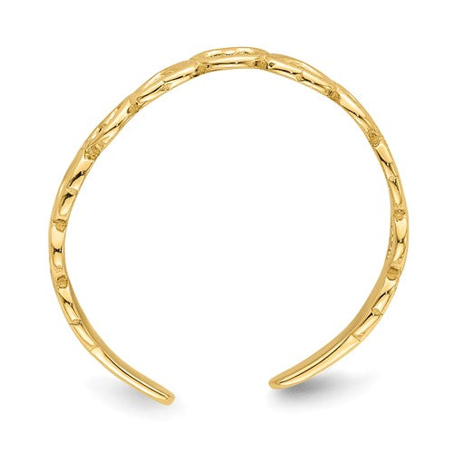 14k Adjustable Heart Toe Ring