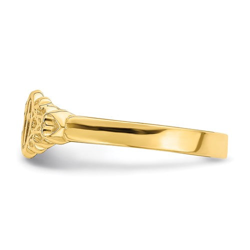 14k Yellow Gold Cross Ring