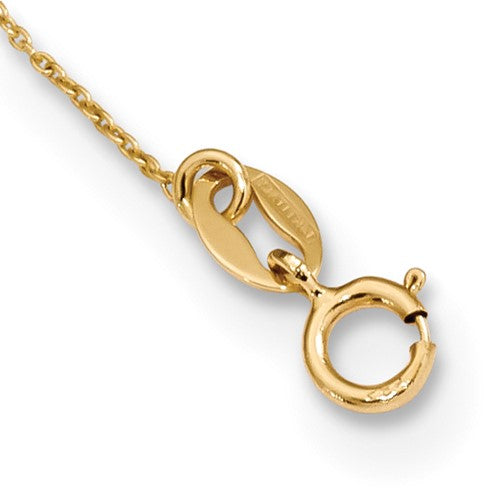 14k Yellow Gold 16 Inch Small Rosary Necklace
