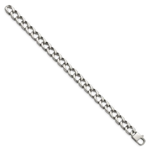 Stainless Steel Polished Square Link Bracelets 8.5 Inches