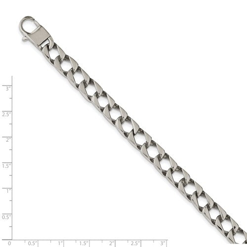 Stainless Steel Polished Square Link Bracelets 8.5 Inches