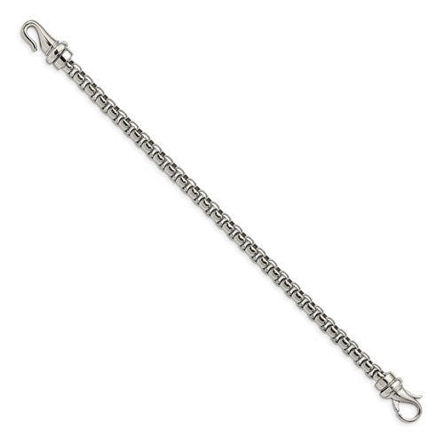 Stainless Steel Polished Box Link Bracelets 8.5 Inches