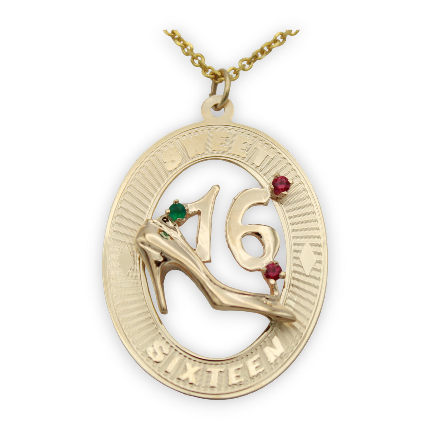 14k Sweet 16 Charm