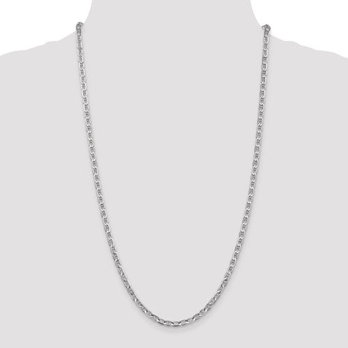 14k White Concave Anchor Link Chain 3.75 mm