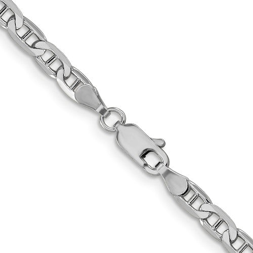 14k White Concave Anchor Link Chain 3.75 mm