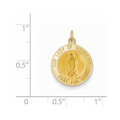 14k Our Lady of Guadalupe Medallion - 21 mm