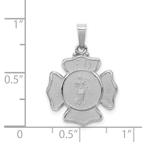 14k White St. Florian FDNY Badge Medallion 24.4 mm