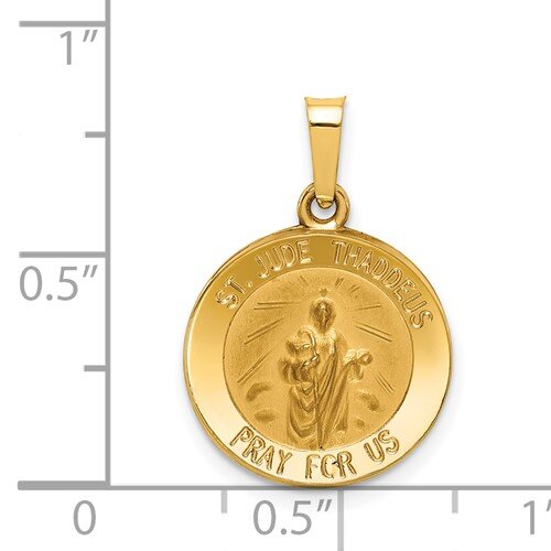 14k Semi-Solid 22 mm St. Jude Thaddeus Medallion