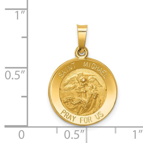 14k St. Michael Medallion - 17 mm