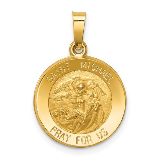 14k St. Michael Medallion - 17 mm