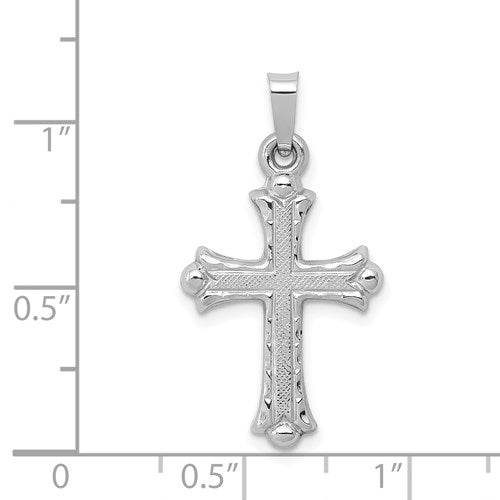14k White Cross Pendant
