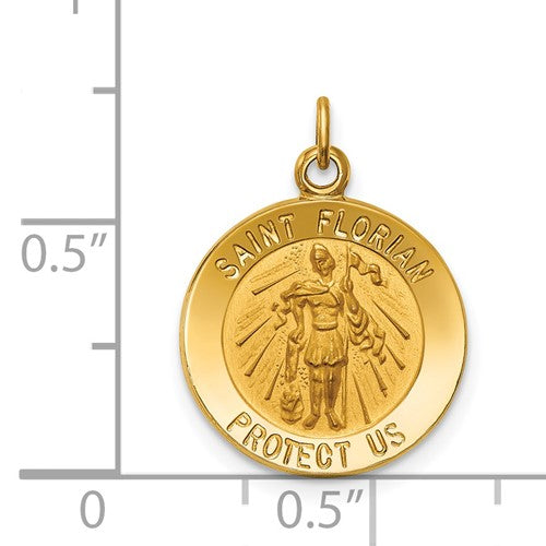 14k St. Florian Medallion 19.5 mm