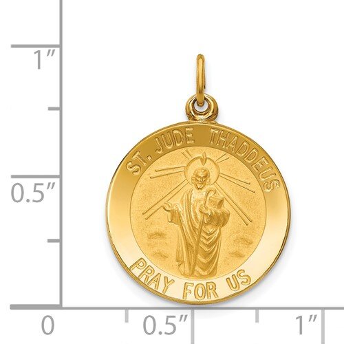 14k St. Jude Thaddeus Medallion - 25 mm