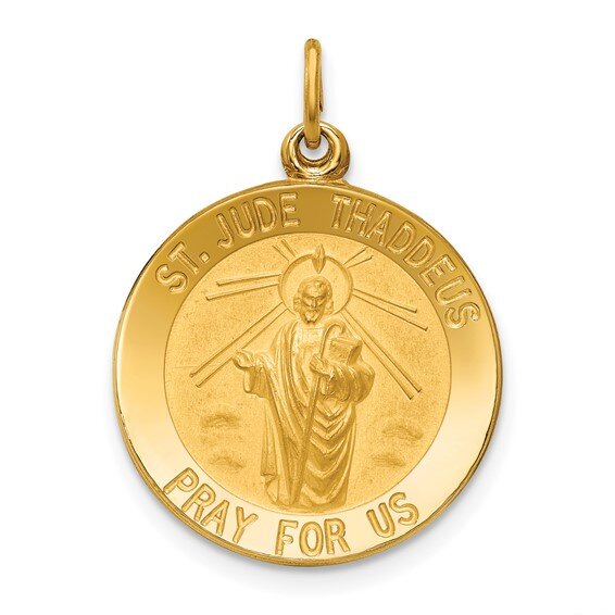 14k St. Jude Thaddeus Medallion - 25 mm