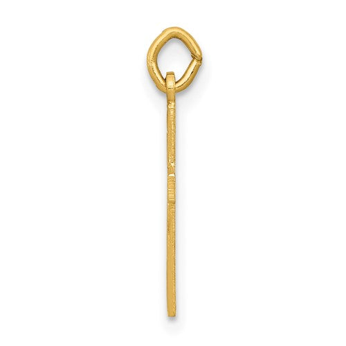 14k Yellow Gold Cross Charm Pendant