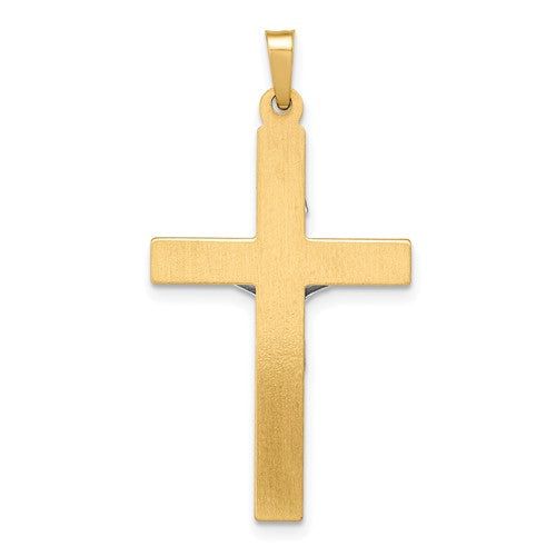 14k Two-Tone Crucifix Pendant