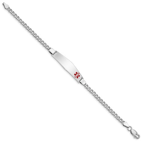 Sterling Silver Medical ID Cuban Link Bracelet