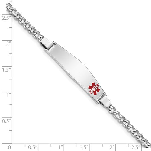Sterling Silver Medical ID Cuban Link Bracelet