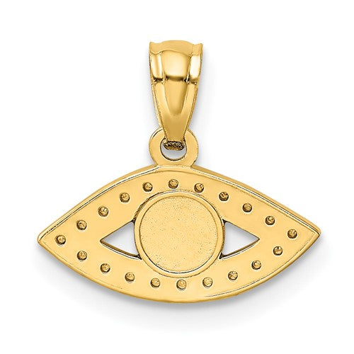 14k Enameled Eye Charm