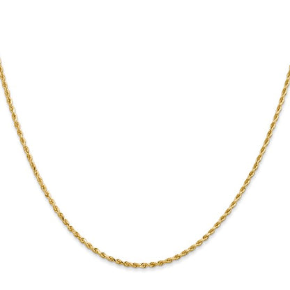 14k Diamond-Cut Rope Chain - 1.50 mm