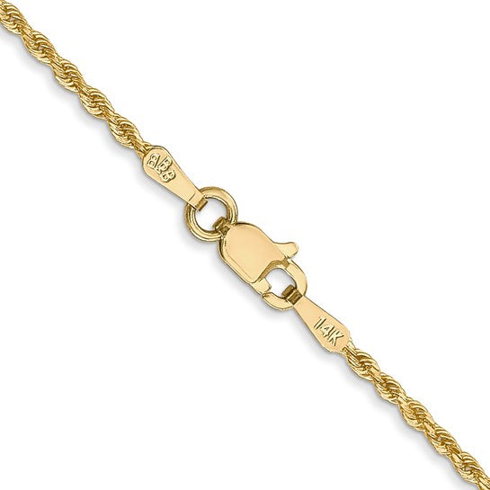 14k Diamond-Cut Rope Chain - 1.50 mm