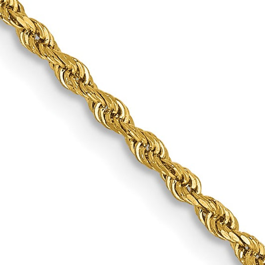 14k Diamond-Cut Rope Chain - 1.50 mm