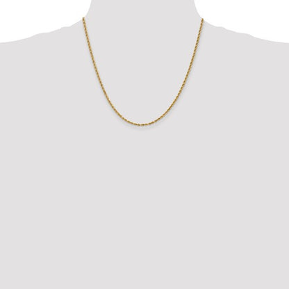 14k Diamond-Cut Rope Chain 2.20 mm