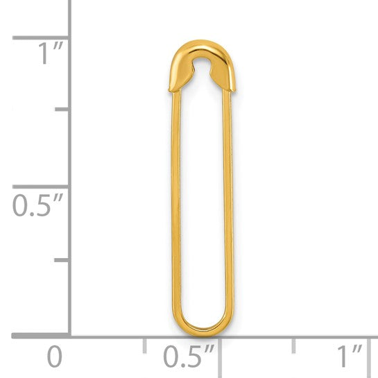 14k Yellow Gold Safety Pin Brooch