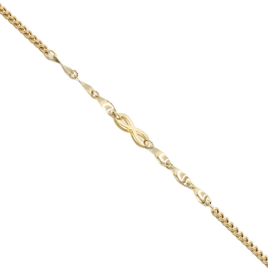 14k Infinity Curb Link Bracelet