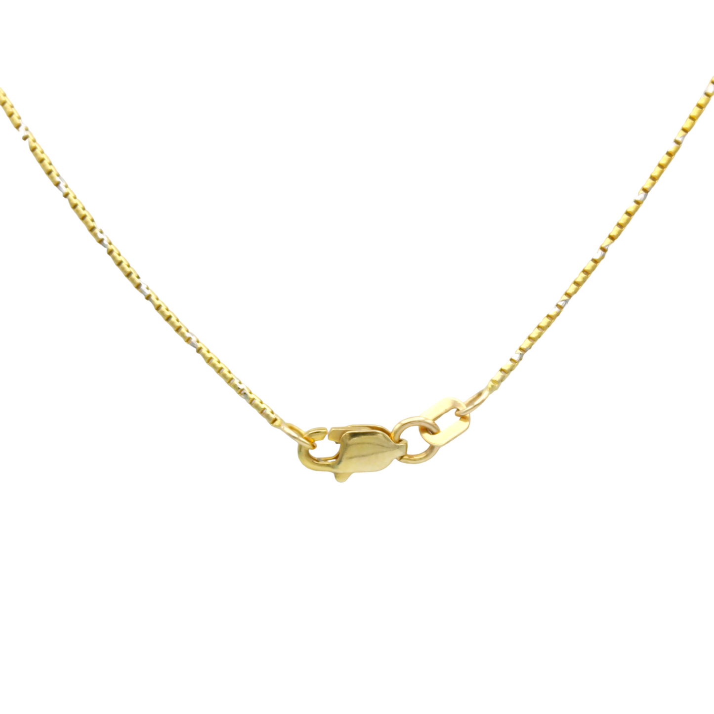 14k Two-Tone Boxed Snake Chain - 0.95 mm