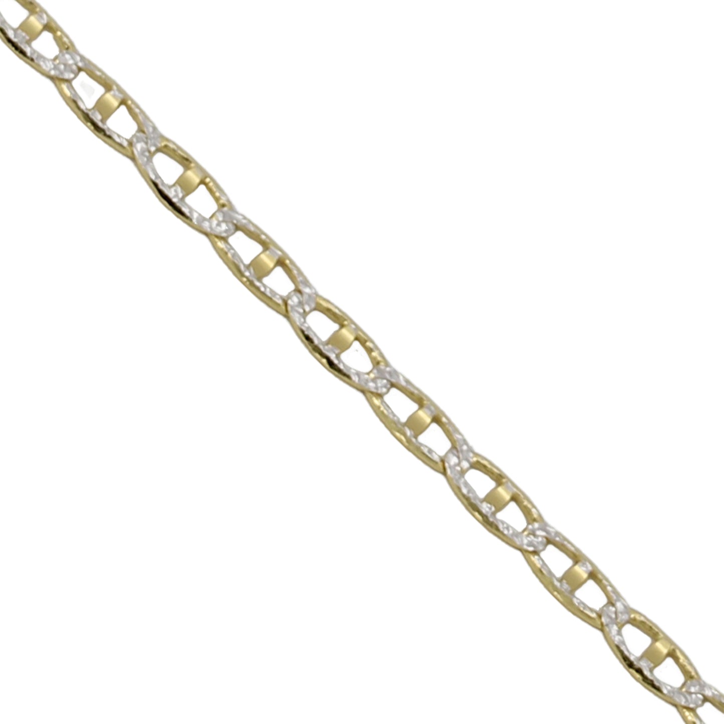 14k Two-Tone Gold Anchor Link Bracelet