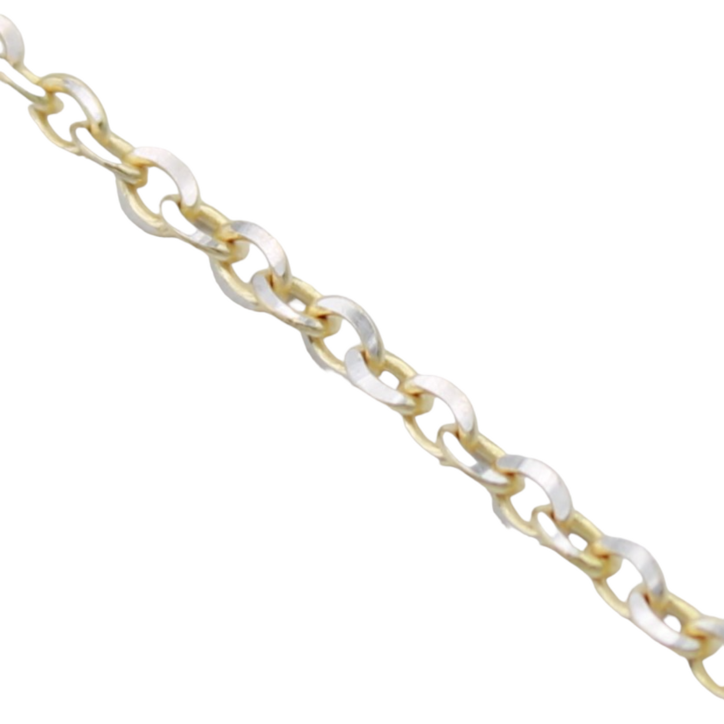 14k Two-Tone Cable Link Chain 2.40 mm