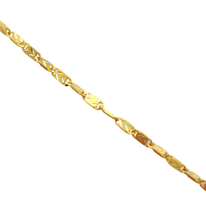 14k Two-Tone Diamond-Cut Mirror Chain 1.65 mm