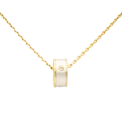 14k Two-Tone Diamond Slide Pendant