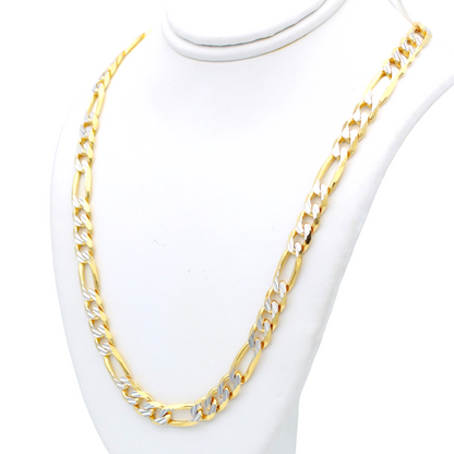 14k Two-Tone Fancy Figaro Link Chain - 5.85 mm