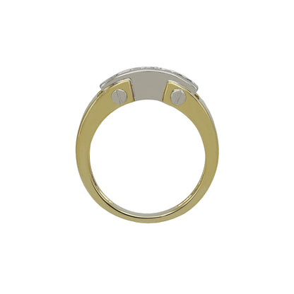 14k Two-Tone Gold Princess-Cut Diamond Ring