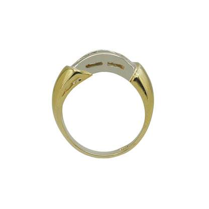 14k Two-Tone Gold Fancy Princess-Cut Diamond Ring