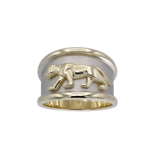 14k Two-Tone Gold Panther Ring