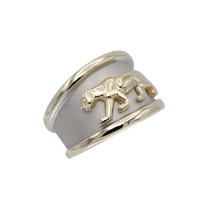 14k Two-Tone Gold Panther Ring