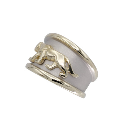 14k Two-Tone Gold Panther Ring