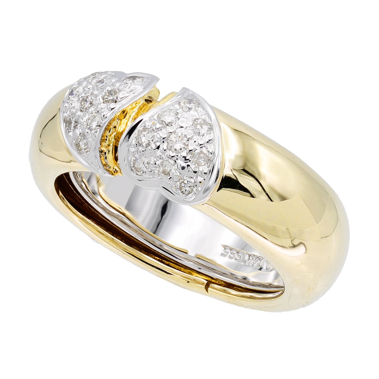 14k Two-Tone Diamond Y2K Ring - 0.27ct TDW