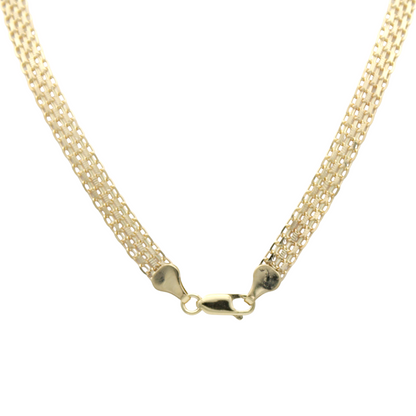 14k 3-Row Bismark Necklace - 5.70 mm