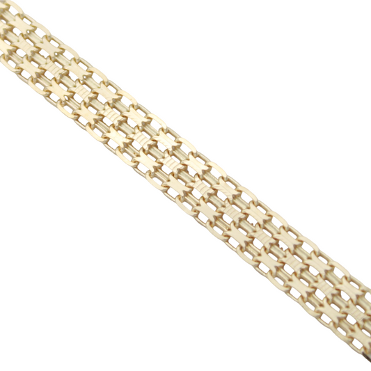 14k 3-Row Bismark Necklace - 5.70 mm