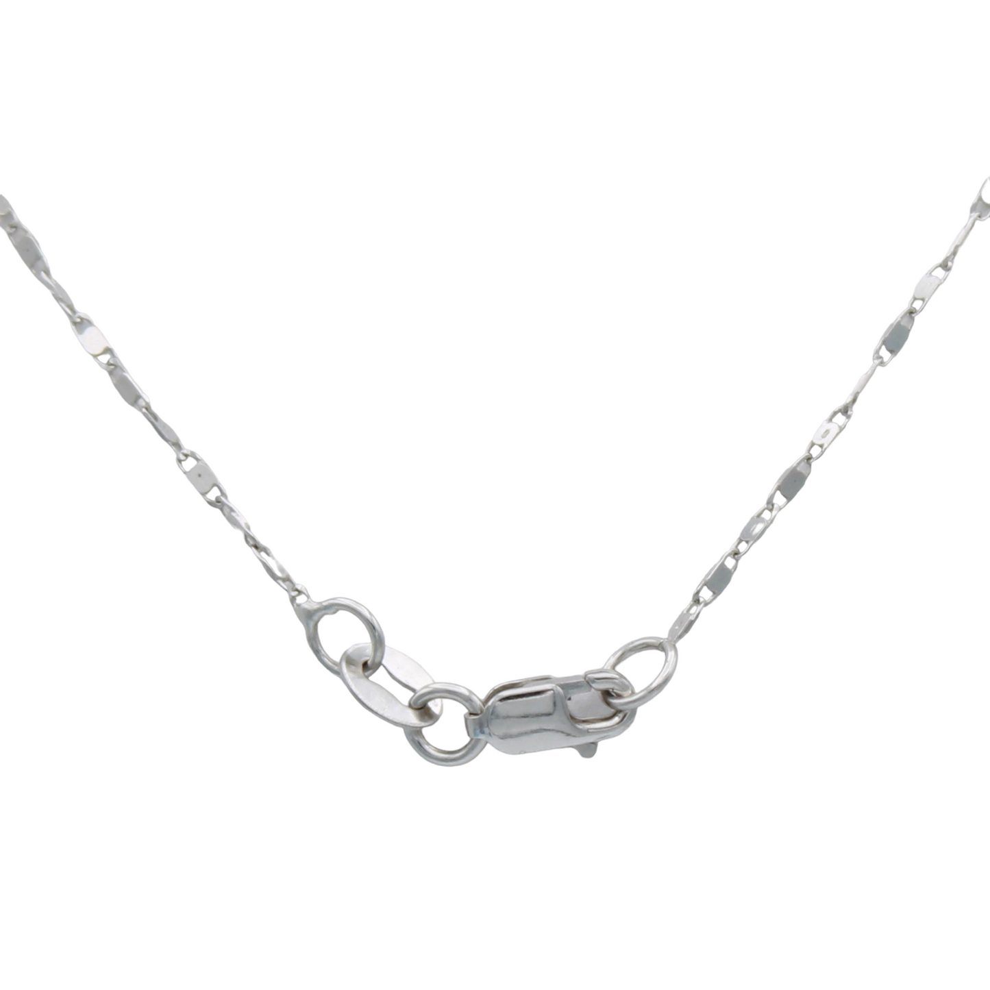 14k White Alternate Mirror Link Chain - 1.00 mm