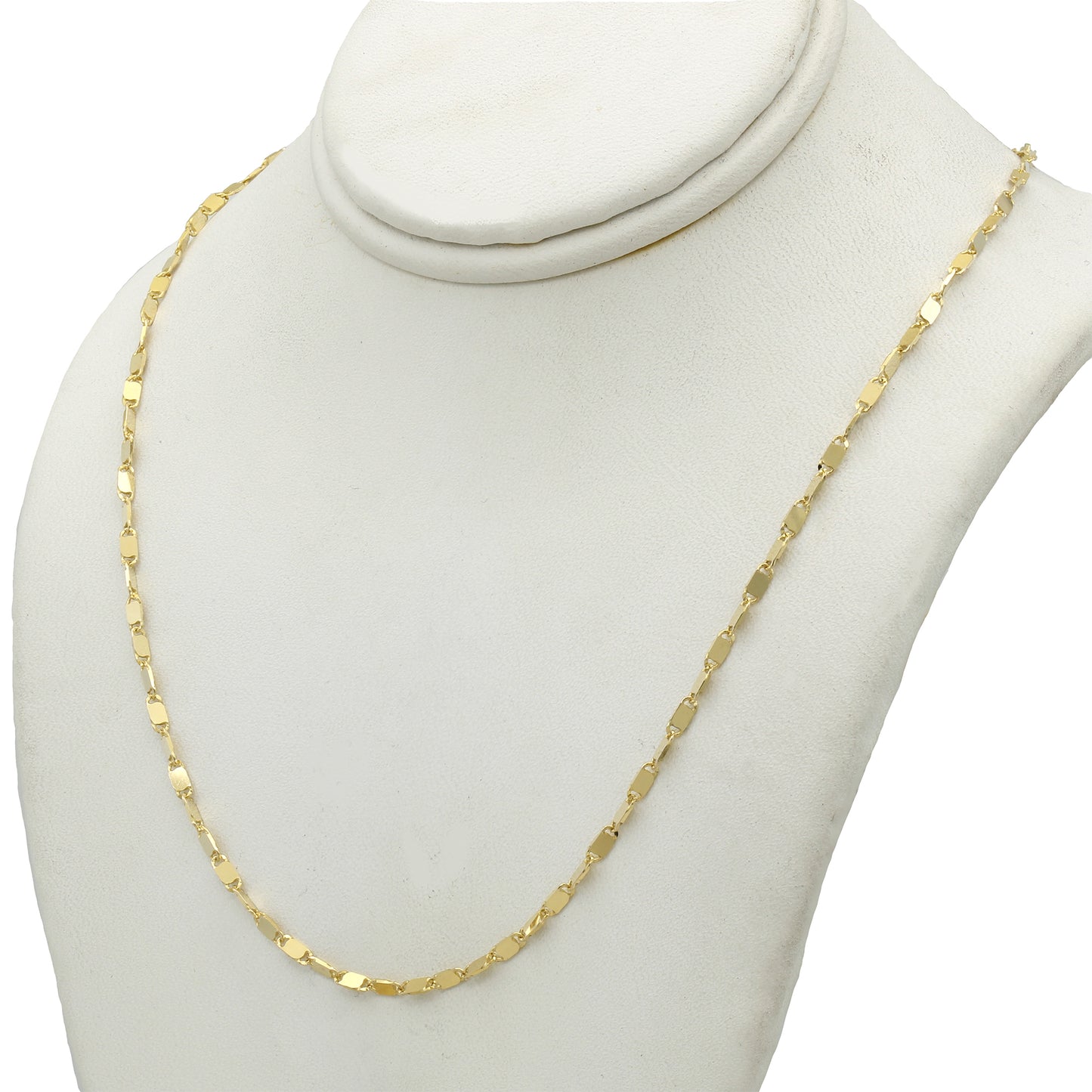 14k Yellow Gold Mirror Link Chain - 1.60 mm