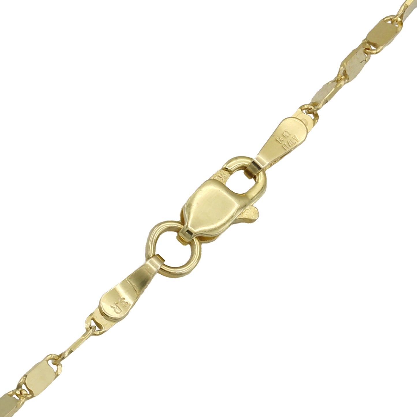 14k Yellow Gold Mirror Link Chain - 1.60 mm