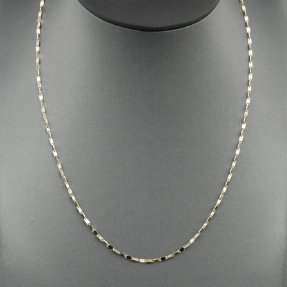 14k Yellow Gold Mirror Link Chain - 1.60 mm